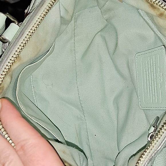Coach Crossbody satchel in light seafoam green - Picture 8 of 10
